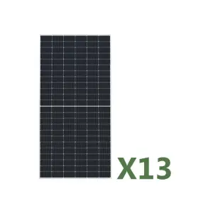 Acquista Set di 13 pannelli solari fotovoltaici bifacciali 585W (7605W) mono semicelle EGING PV vendita