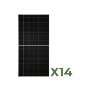 Acquista Set di 14 pannelli solari fotovoltaici bifacciali 590W tot. 8260W monocristallino TW Solar semicelle vendita