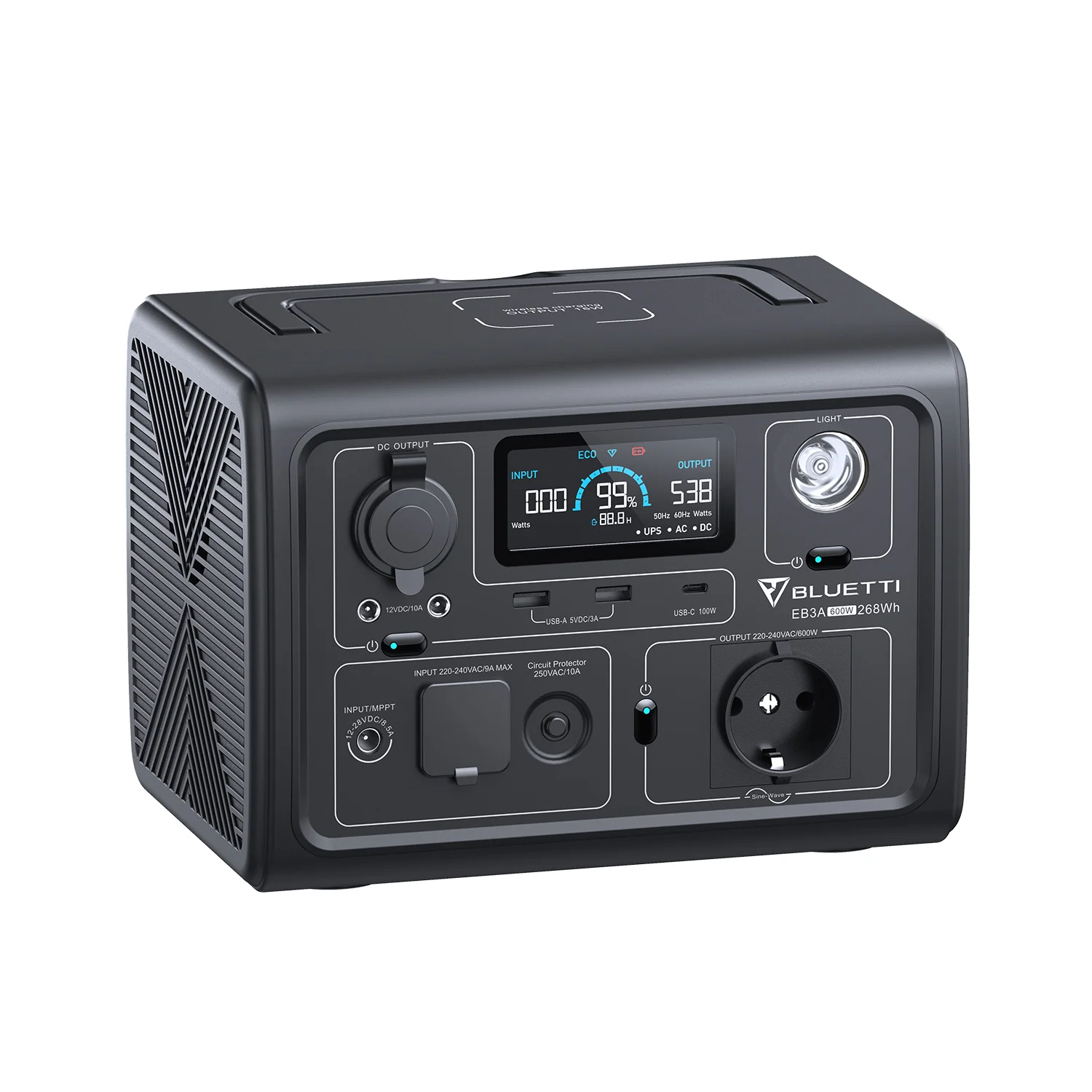 Acquista BLUETTI EB3A Centrale Elettrica Portatile LFP Batteria 600W 268Wh vendita